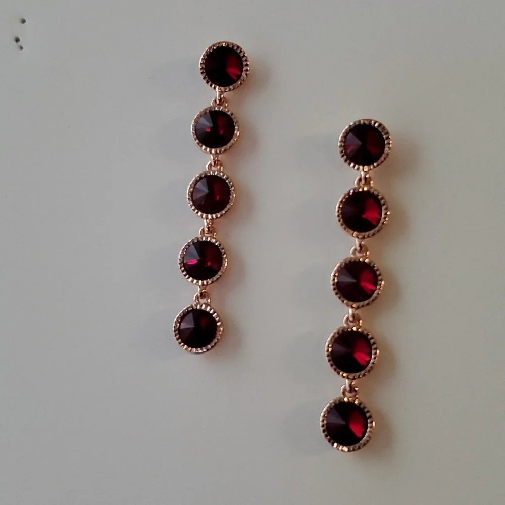 Ted Baker Rose Gold Rizza Rivoli Crystal Earrings
